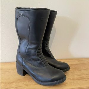 TCX Shoes | TCX Waterproof Leather Boots EU Size 39 Black Motorcycle Biker US 7 Heeled | Color: Black | Size: 7 | Shopwinulia's Closet